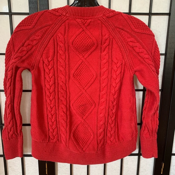 Gap Kids Red Cable Knit Sweater - Picture 2 of 2